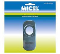 MICEL - 92617 - Rivestimento protettivo per serrature di porte, antigraffio, in acciaio inox, colore argento, 165 x 74,40 x 5 mm
