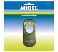 MICEL - 92617 - Rivestimento protettivo per serrature di porte, antigraffio, in acciaio inox, colore oro, 165 x 74,40 x 5 mm