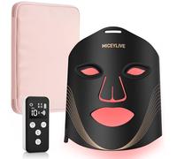 MICEYLIVE Maschera Led Viso, 6 Modes Portable LED Mask con 400 LEDs, Telecomandi, Controllo del Tempo, Dispositivo per il Rassodamento Della Pelle a Infrarossi per Adatto l'uso Domestico