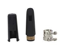 MICFENY Bocchino piatto per clarinetto e morsetto per strumenti a fiato, colore nero