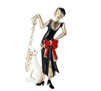 MICFENY Spilla multiuso divertente e sofisticata a forma di ragazza che cammina, design elegante, accessorio alla moda portatile per artisti Daily Outfi