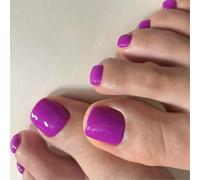 MICFENY Unghie finte corte quadrate a molla sulle unghie dei piedi finte unghie finte unghie finte unghie finte unghie finte unghie finte unghie adesive 24 pezzi