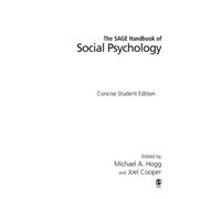 Michael A Hogg The SAGE Handbook of Social Psychology (Copertina rigida)