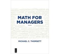 Michael C. Thomsett Math for Managers (Tascabile)