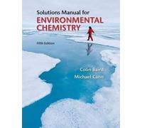 MICHAEL CANN Student Solutions Manual for Environmental Chemistry (Tascabile)