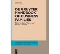 Michael Carney De Gruyter Handbook of Business Families (Tascabile)