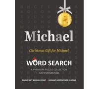 Michael Christmas Gift Personalized Word Search Book with Extra-Large 30pt Print for Adults and Seniors: Easy to Read Festive Present featuring Themed Puzzles for Holiday Relaxation and Stress Relief