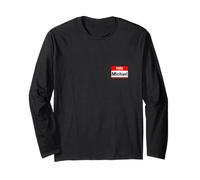 Michael, Ciao, Il Mio Nome è, targhetta con Nome, Etichetta, Personalizzata Maglia a Manica