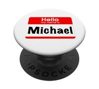 Michael, Ciao, Il mio nome è, targhetta con nome, etichetta, personalizzata PopSockets PopGrip Adesivo