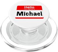 Michael, Ciao, Il mio nome è, targhetta con nome, etichetta, personalizzata PopSockets PopGrip per MagSafe