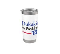 Michael Dukakis per il pulsante della campagna del presidente 1988 Bicchiere termico in acciaio inox doppia parete