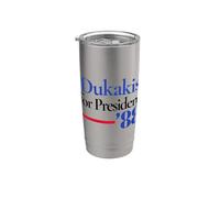 Michael Dukakis per il pulsante della campagna del presidente 1988 Bicchiere termico in acciaio inox doppia parete