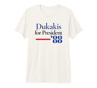 Michael Dukakis per Il Pulsante della Campagna del Presidente 1988 Maglietta Premium