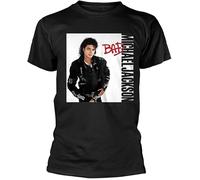 Rockoff Trade Michael Jackson Bad T-Shirt, Nero (Black Black), Medium Uomo