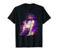 Michael Jackson Bad World Tour 1988 Viola Flare Maglietta, Uomo, Nero, M