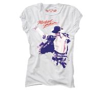 Michael Jackson - King of Pop Portrait,Girlie,Groesse L,weiss