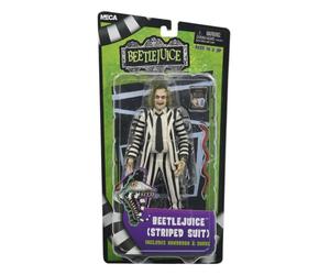 Michael Keaton BEETLEJUICE Tim Burton 1988 black & white striped suit 17 cm NECA
