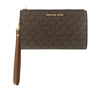 Michael Kors Portafoglio Jet Set Travel Doppio Cerniera Lampo Vanilla Nuovo