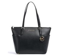 Michael Kors Jet Set Top-zip Saffiano Leather Borsa Tote, Donna, Nero