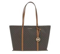 Michael Kors Temple Borsa shopper marrone scuro, canvas, donna