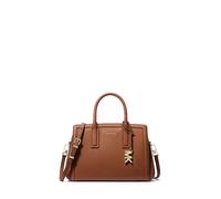 Michael Kors Laila Small Borsa a mano marrone, pelle di vacchetta grana, donna