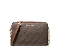 Michael Kors Jet Set Borsa a tracolla marrone scuro, canvas, donna