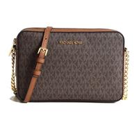 Michael Kors Jet Set Borsa a tracolla marrone scuro, canvas, donna