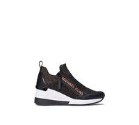 Michael Kors 43F3WIFS1M-080 Willis Wedge Trainer Donna, Black/Bronze EU 41
