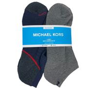 Michael Kors 6-Pairs Performance Cuscino Calzini Blu/Grigio Uomo Grande
