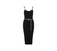 Michael Kors - Abito Bustier con Cintura in Viscosa Stretch a Costine - - Dresses - Donna - Nero - L