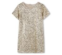 Michael Kors abito maniche corte con paillettes all over oro 10a