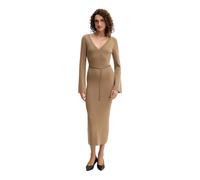 Michael Kors - Abito midi con scollo a V e cintura - - Dresses - Donna - Marrone - M