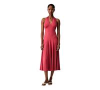 Michael Kors - Abito midi con scollo all'americana in jersey opaco elasticizzato - - Dresses - Donna - Rosso - L