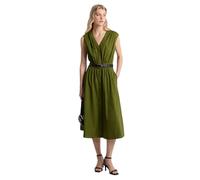 Michael Kors - Abito Midi Verde in Popeline di Cotone - -Dresses -Donna -Verde -M