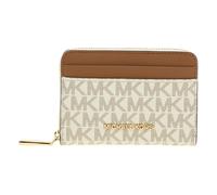 Michael Kors, ,Accessories ,Donna ,Beige ,ONE SIZE Jet Set Small Signature Logo Zip-Around Card Case