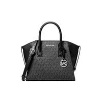 Michael Kors Avril Small Signature Logo Satchel Black PVC