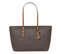 Michael Kors, ,Bags ,Donna ,Marrone ,ONE SIZE Quinn Large Signature Logo and Leather Tote Bag