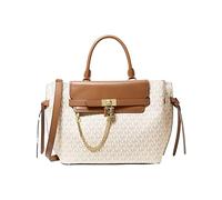 Michael Kors borsa a mano Hamilton Legacy Large Logo Belted, Vanilla/Acorn