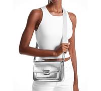 Michael Kors Borsa A Spalla Bradshaw MD PKT Messenger Argento Nuova