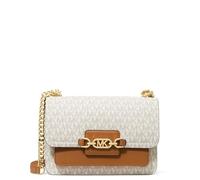 Michael Kors Heather Borsa a spalla avorio/marrone, canvas, donna