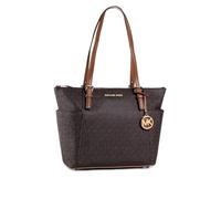 Michael Kors Jet Set Item Borsa shopper marrone scuro, pelle sintetica, donna