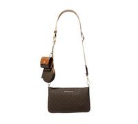Michael Kors Borsa a tracolla con logo Jet Set con custodia (marrone), Marrone, taglia unica