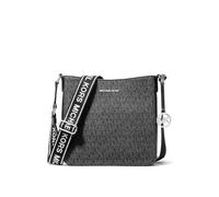 Michael Kors, Borsa a tracolla da donna, Jet Set, da viaggio, piccola, con logo Signature, in pelle (nero)
