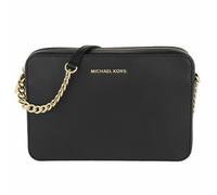 Michael Kors borsa a tracolla Jet Set nera logo oro