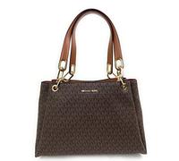 Michael Kors Borsa a tracolla Trisha grande da donna, Marrone, Large