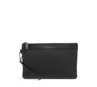 Michael Kors Borsa da polso nero, pelle granulata, uomo