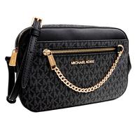 Michael Kors Borsa Tracolla Jet Set Item LG Ew Catena Crossbody Nero Nuova