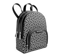 Michael Kors Borsa Zaino Jaycee Md Pkt Zaino Logo Nero, Argento Nuovo