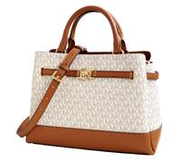 Michael Kors Borsa Zaino Reed Large CZ Belted Satchel Vanilla Logo Nuovo