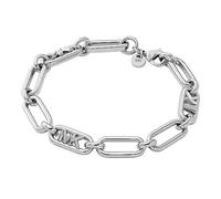 Michael Kors - Bracciale da donna Premium MK Statement Link con catena a maglie Empire placcato in platino, MKJ828500040
